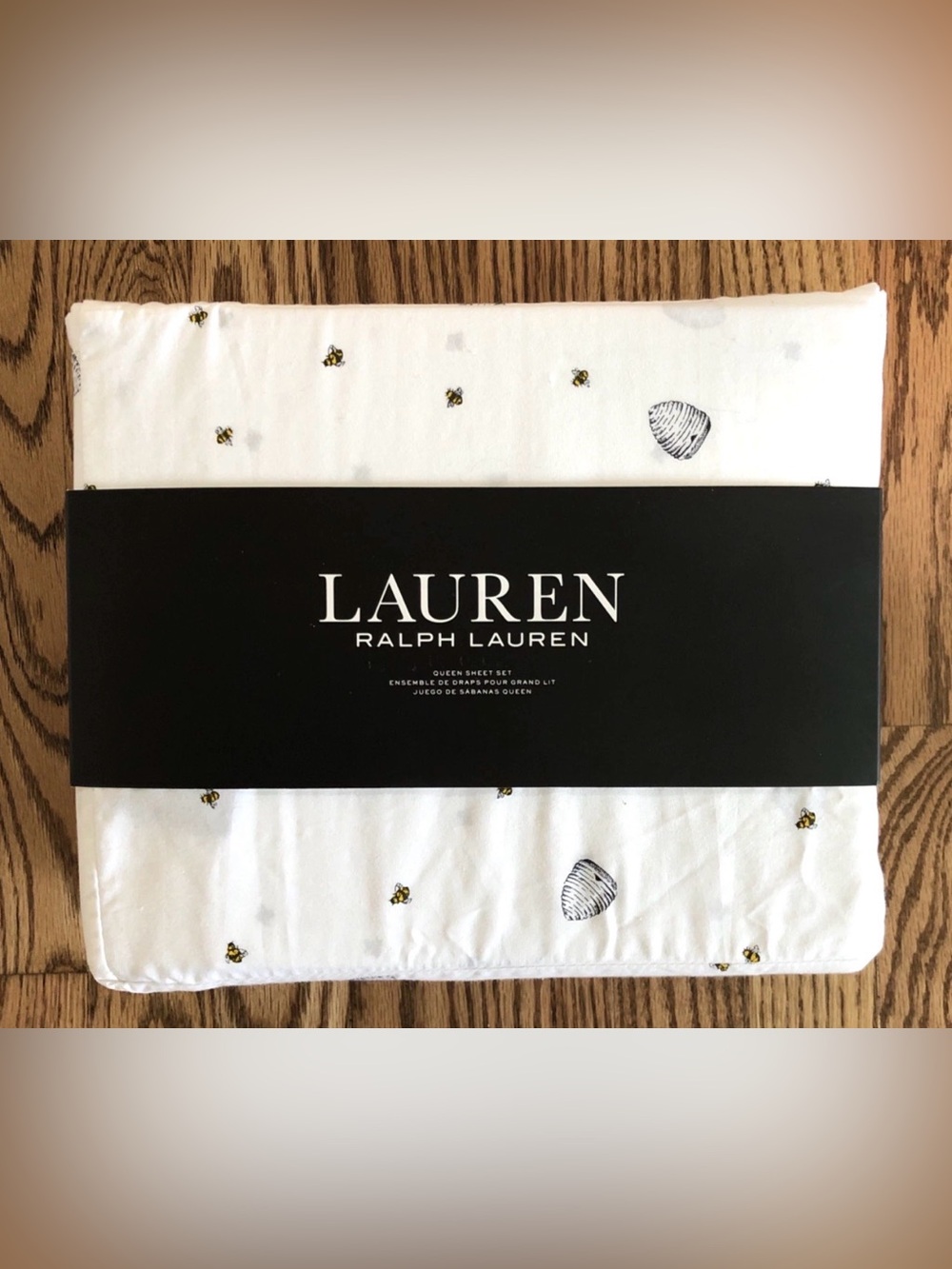 Ralph Lauren Queen size Honey Bees Beehive floral sheet set - Brand New!